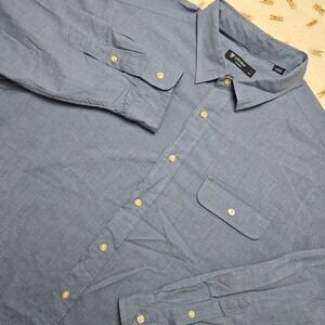 Cremieux Classics XXL Blue‎ 100% Cotton Long Sleeve Button Down Shirt Mens
